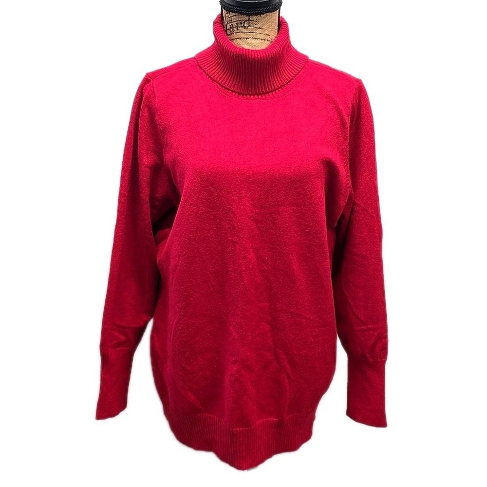 Torrid Red Turtleneck Sweater‎ sz 2x Long Sleeve Cozy Pullover Chic Classic